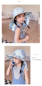 Children's Sun Hat with UPF 50+ - Adjustable Chin Straps and Wide Brim