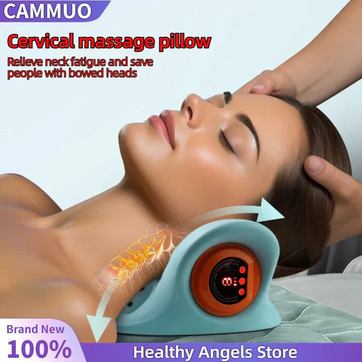 Neck and Shoulder Stretch – Cervical Traction Pillow for Spinal Alignment and Massage