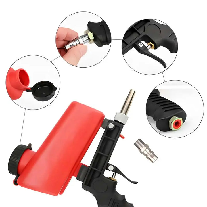 Multi-purpose sandblasting gun