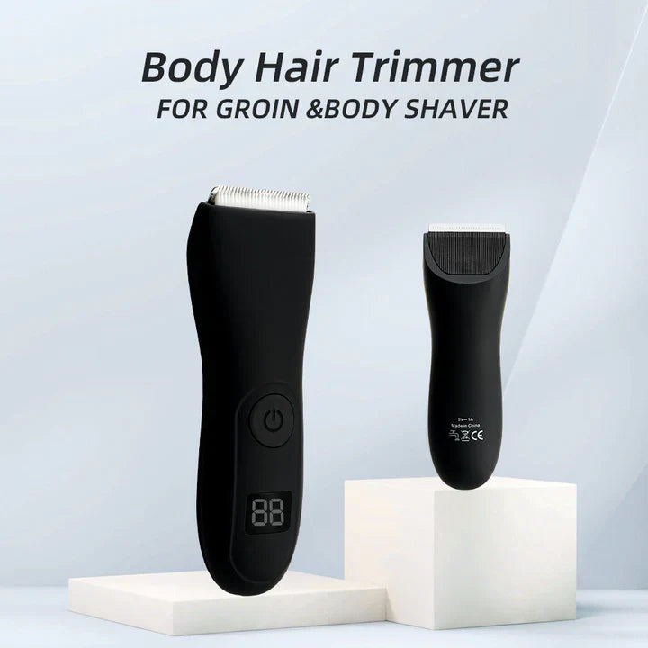Men's body hair trimmer and women's razor with bikini attachment
