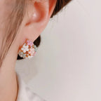 Zircon Pearl Flower Elegant Earrings