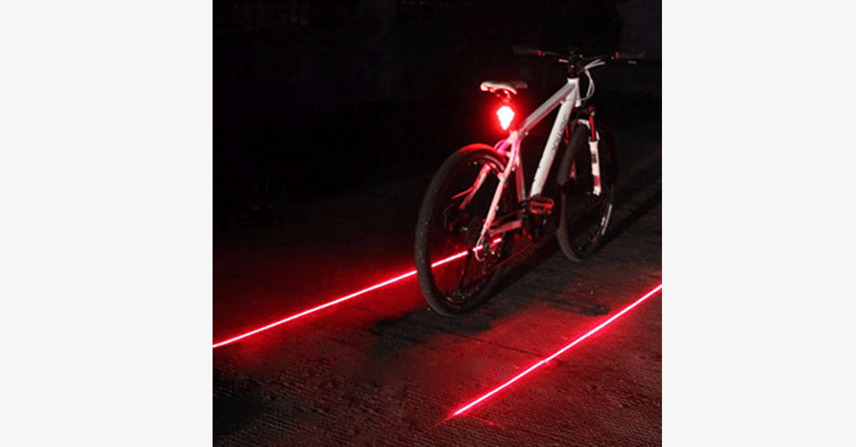 Laser LED Rear Light for Bicycles – Ride in Style!