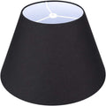 Medium lampshade, barrel fabric lampshade for table lamp and floor lamp, 7x13x7.8 inches, natural ventilated linen, handmade, spider (white)