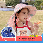 Children's Sun Hat with UPF 50+ - Adjustable Chin Straps and Wide Brim