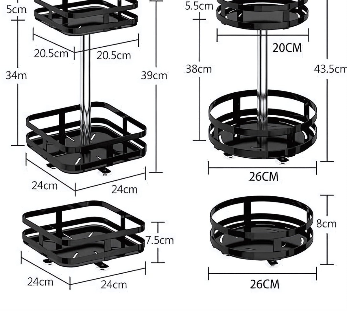 TwistRack 360° – Rotating Storage Shelf | Space-Saving Adjustable Organizer for Kitchen, Bathroom & Home