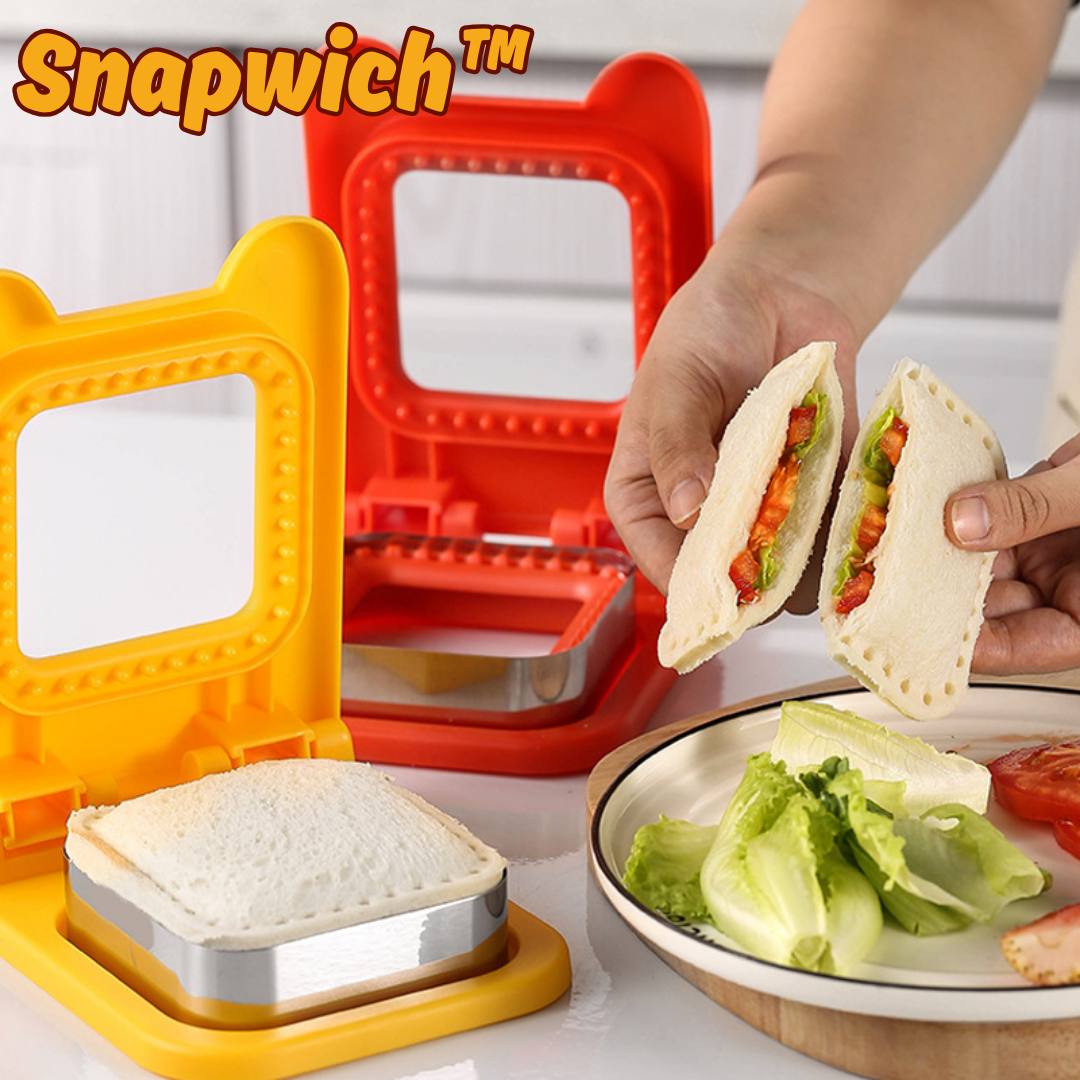 Crustless Sandwich Cutter & Sealer | ToastyPress Kitchen Tool | Compact Lunchbox Maker