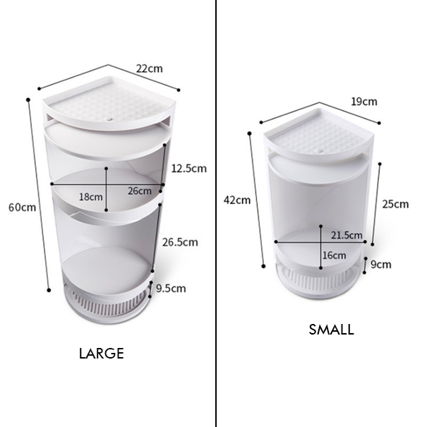 Drill-less 360 Corner Shelf