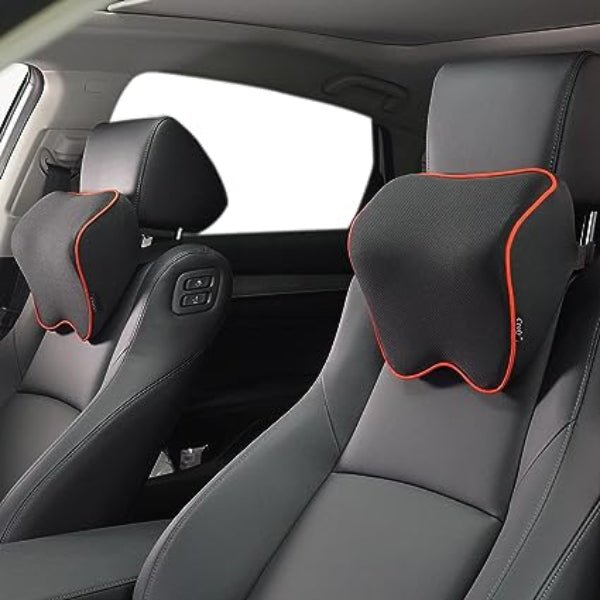 DRIVECOMFORT – 2-Pack Memory Foam Neck Pillows for Ergonomic Travel Support