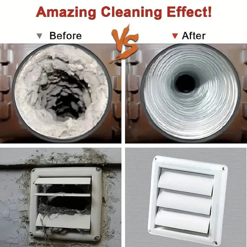Dryer exhaust cleaning made easy with Lint-Cleaner tool