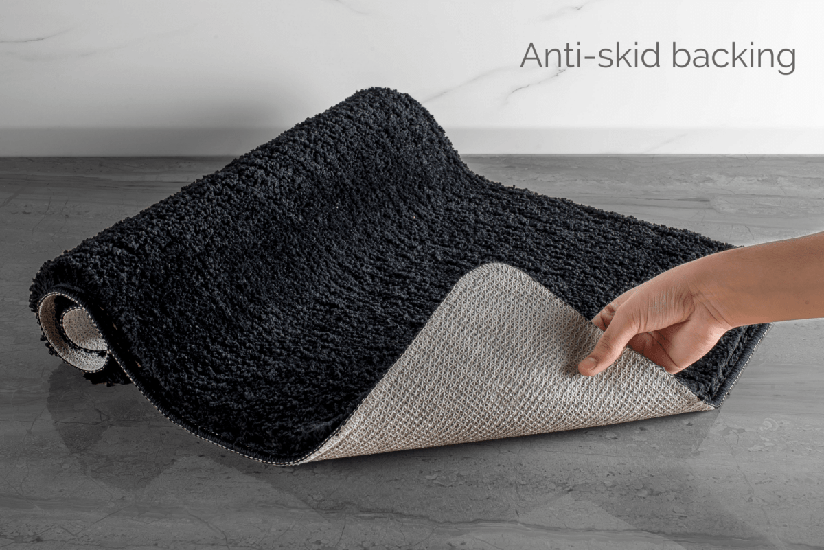 Luxura UltraSoft Bath Mat | Super-absorbent microfiber bathroom rug with anti-slip backing