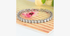 Diamond Eternity Bracelet in Silver Color - Round Cut Diamond Zircon Stones - Let You Look Stunning