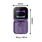 Small foldable mobile phone with dual SIM card