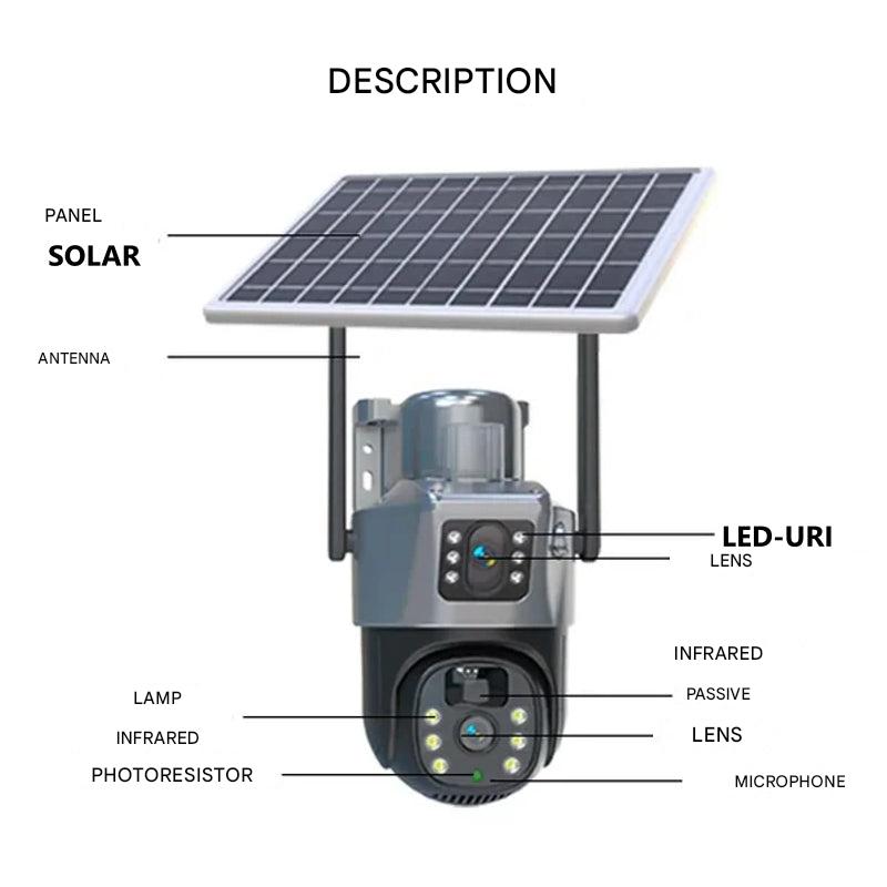 GUARDIAN EYE 4K – Wireless Outdoor Security Camera with Solar Panel & 10x Zoom