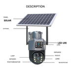 GUARDIAN EYE 4K – Wireless Outdoor Security Camera with Solar Panel & 10x Zoom