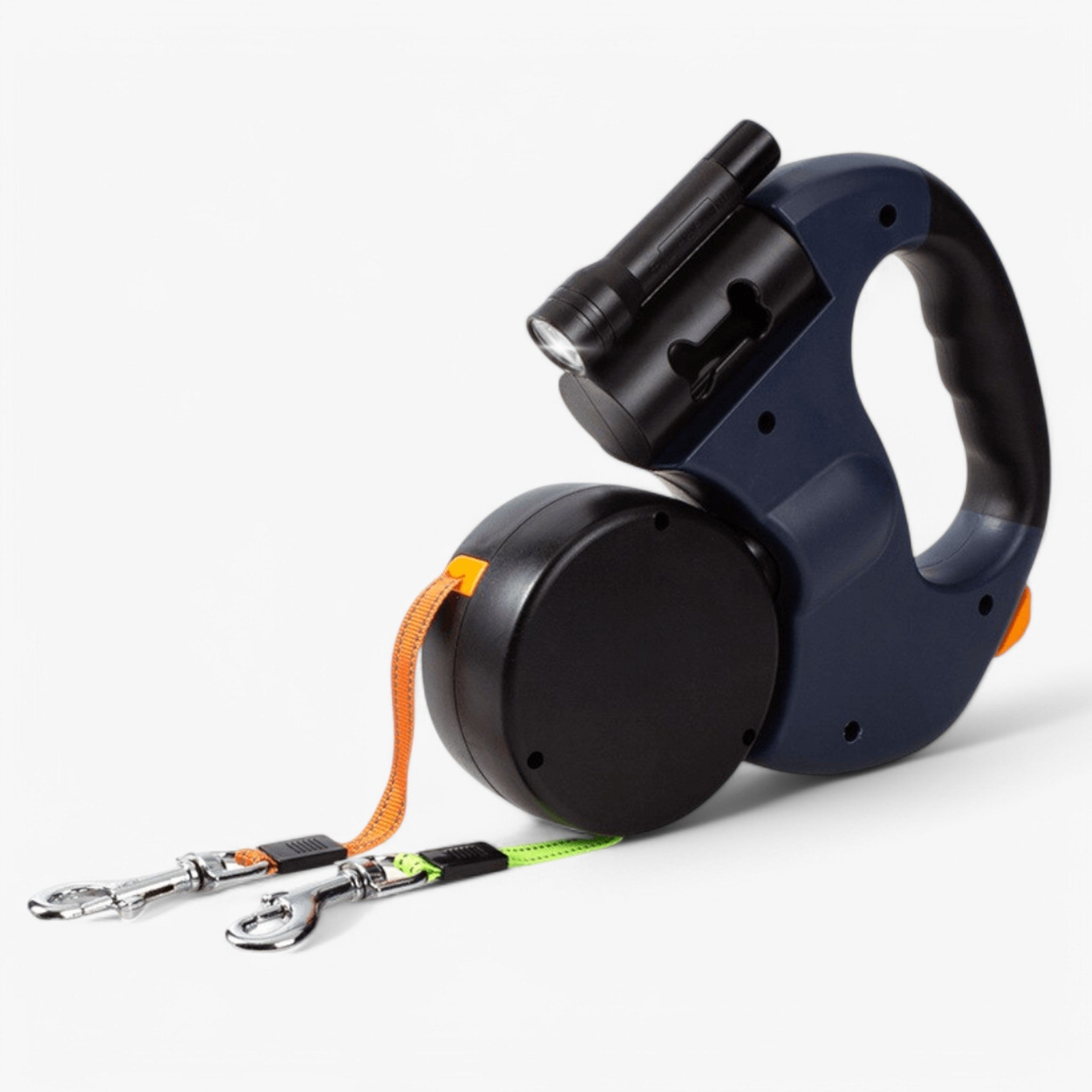 Double Dog Leash with 360° Rotating Retractable Leads