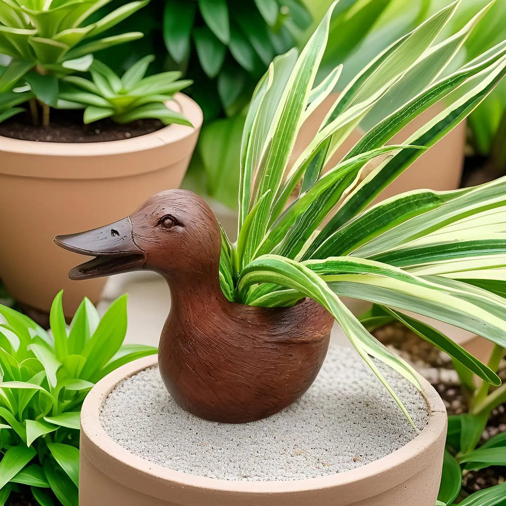 Duck Statue Flowerpot - QuackyPlanter