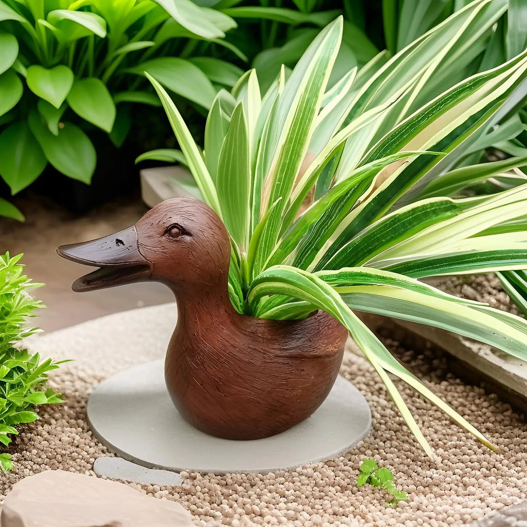 Duck Statue Flowerpot - QuackyPlanter