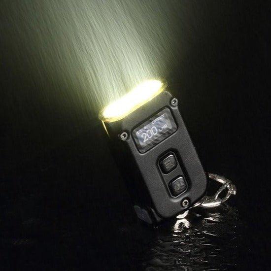 Dynamic super bright rechargeable keychain flashlight