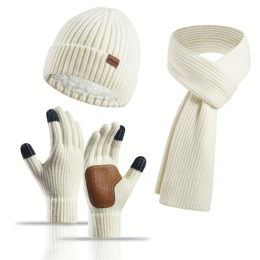 Winter Comfort Set – Knitted Beanie, Scarf and Gloves for Unisex