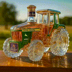 14020 Tractor Glass Whiskey Bottle
