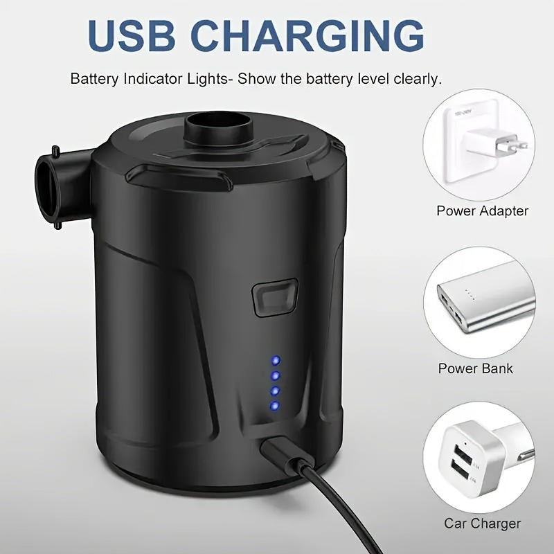 Electric Air Pump AirTrek Mini | USB Rechargeable & Cordless | Compact & Sturdy | For Air Mattresses & Outdoor
