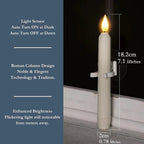 Flameless LED Window Candles with Twilight Sensor, 6 Piece Set