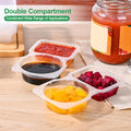 Dual Compartment Sauce Container | Leak-Proof | BPA-Free | Portable