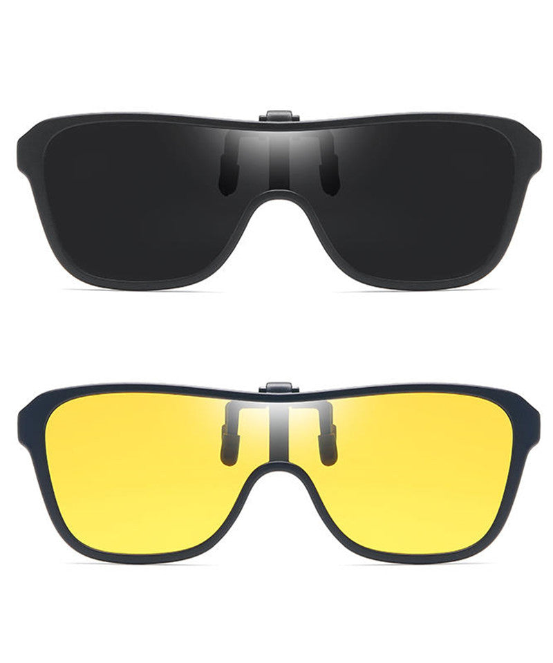 Integrated Nearsightedness Glasses Clip-On For Day And Night