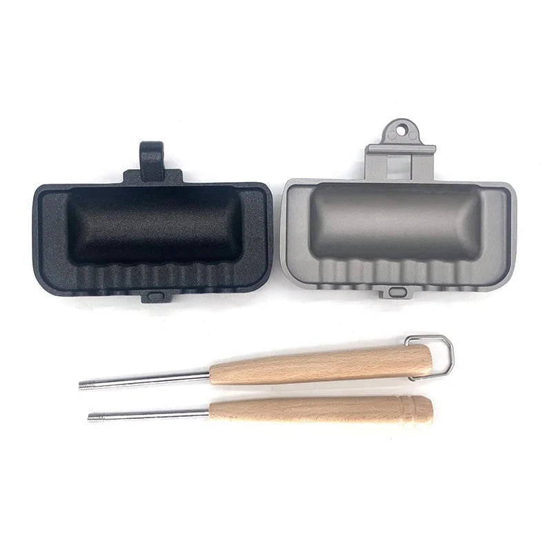 Double-sided sandwich pan – Non-stick aluminum breakfast roaster