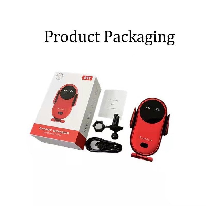 Intelligent wireless car sensor phone holder charger