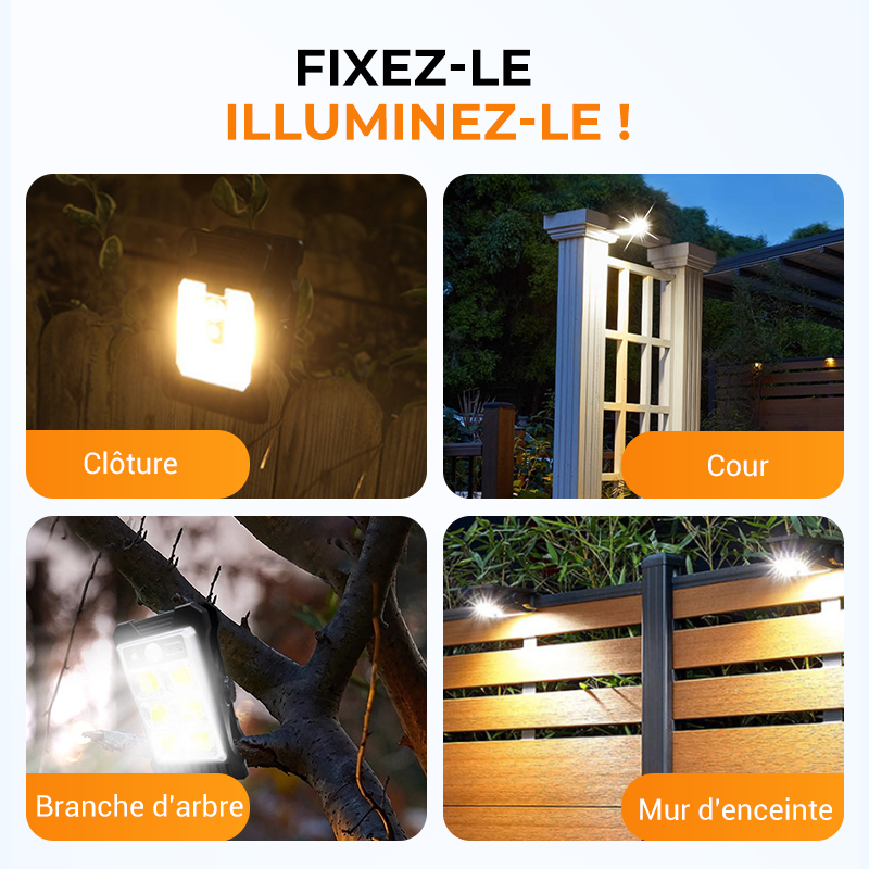 PowerBeam Solar-Clamps-Boost — Turn dark corners into a cozy oasis full of light and protection!