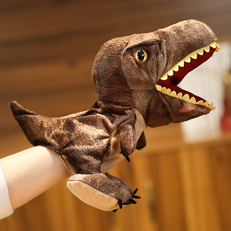 Dinosaur Hand Puppet-Brown