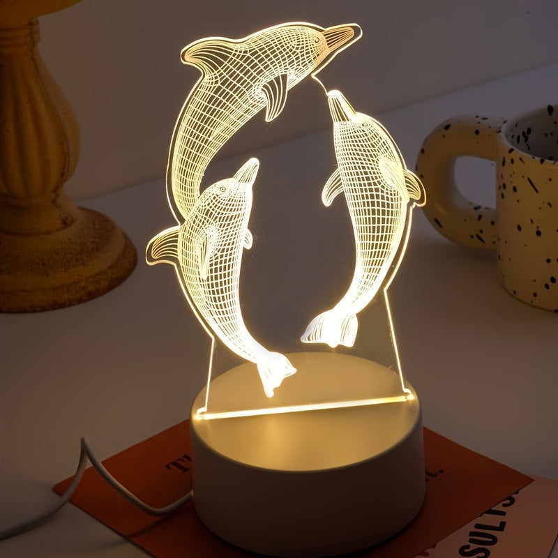 GeoDolphin - Trendy 3D Illusion Table Lighting