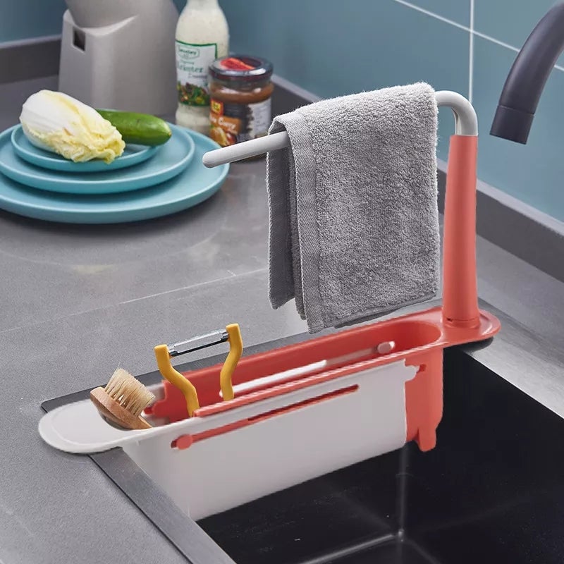 Updated telescopic sink rack
