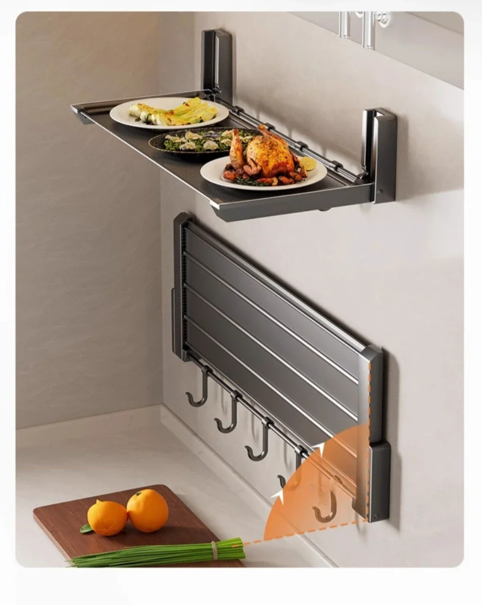 FlexiRack – Collapsible Spice Rack with Hooks