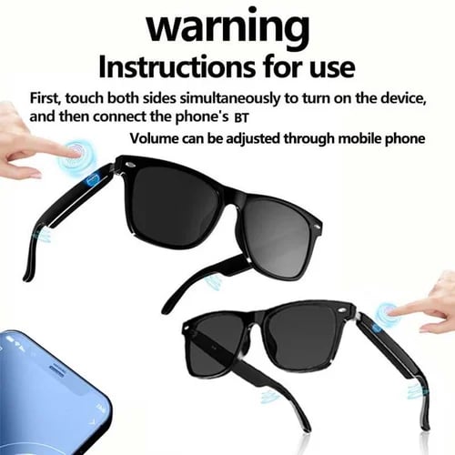 Super Black TechnologySmart Wireless Headphone Sunglasses