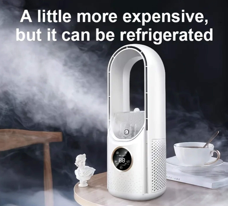 Bladeless Portable Fan | Ultra-Quiet, Ergonomic Design & Ideal for Home and Office Use