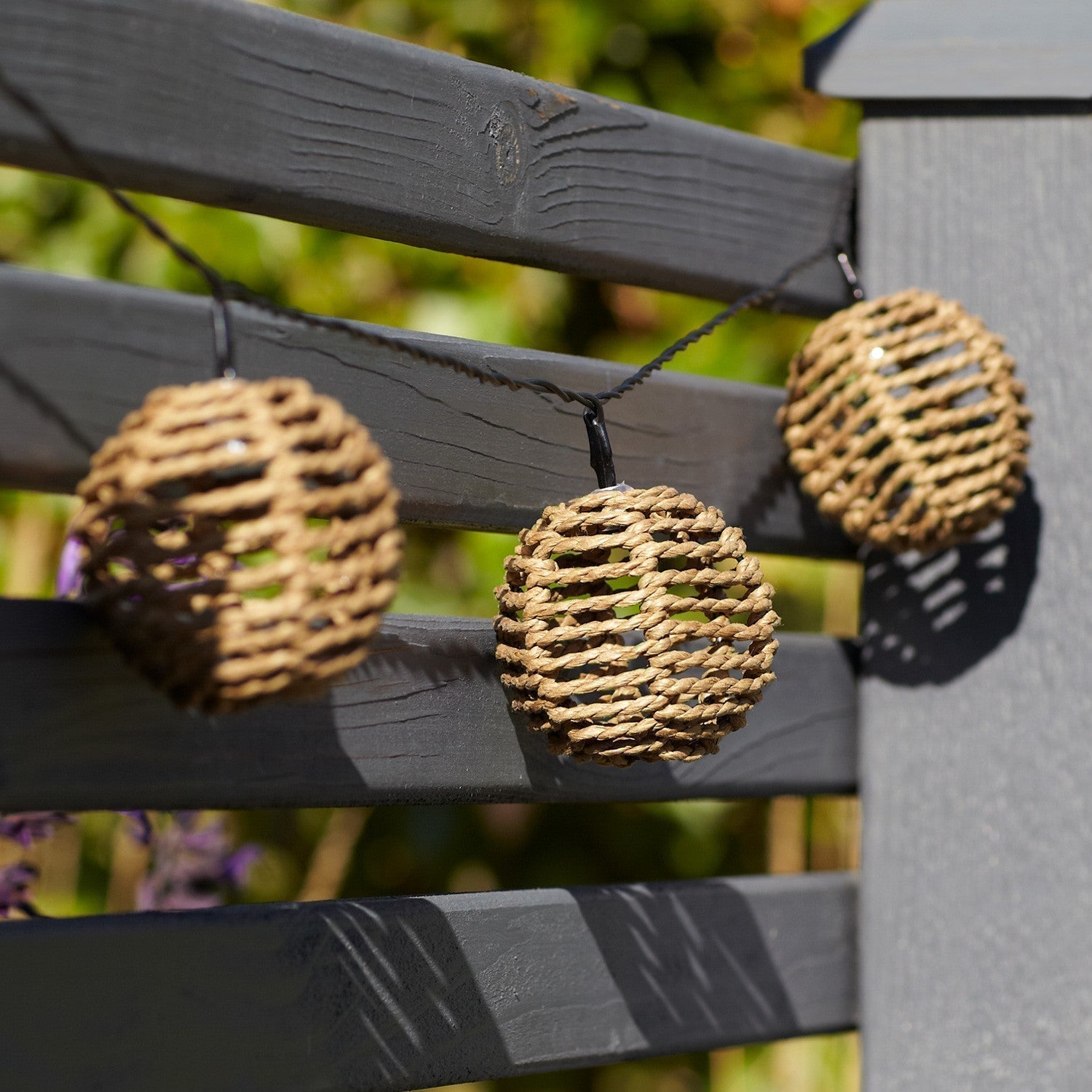SolarGlow – Rattan Fairy Light String with Magical Lighting