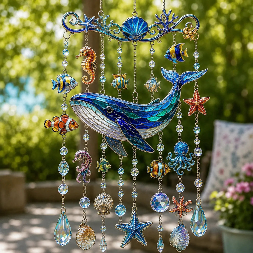 Ocean-Themed Crystal Wind Chime – Bring the Ocean Glow to Your Garden
