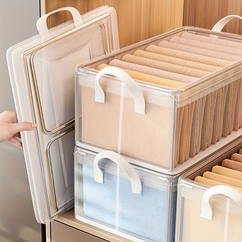 SpaceSaver - Stylish Stackable Storage Boxes for Clothing and Books