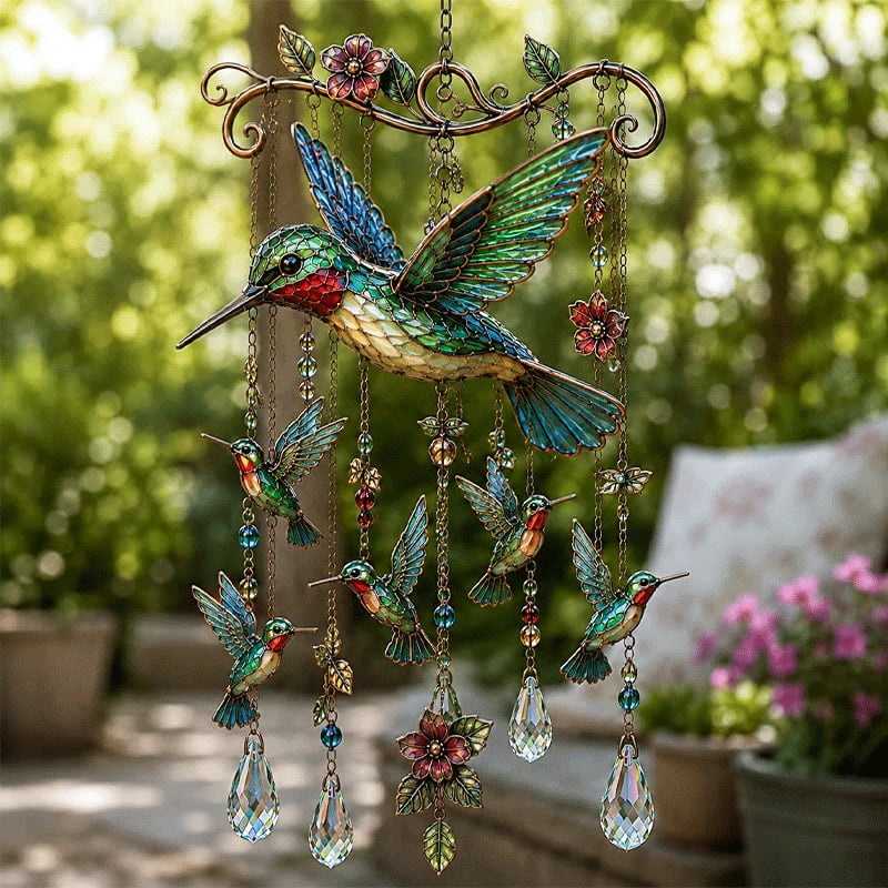 Bird & Bee Crystal Suncatcher Wind Chime - 8 Styles