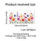 💐 Colorful Floral Bouquet Window Sticker 🖼️ (Removable without leaving marks)