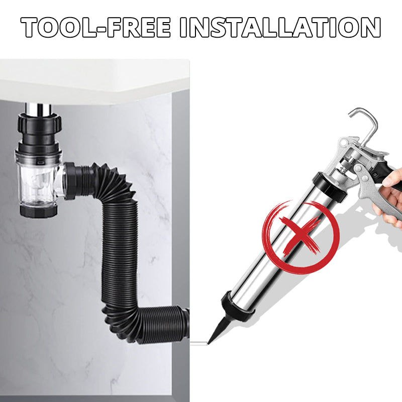 Telescopic drain pipe against odor