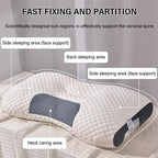 LuxiRest Antibacterial Massage Cushion | Ergonomic Neck Support for Revitalizing Sleep and Relaxation