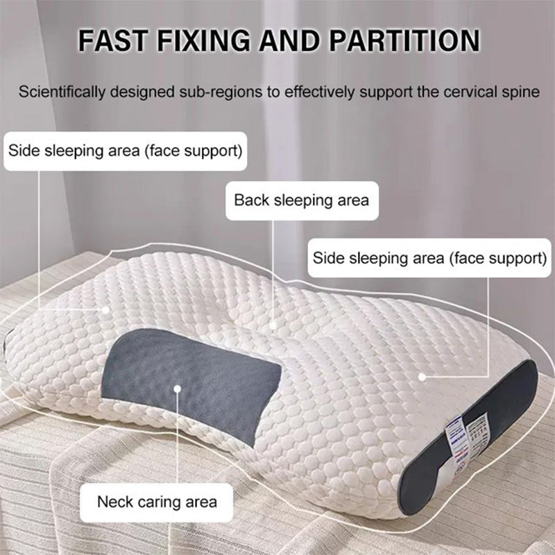 LuxiRest Antibacterial Massage Cushion | Ergonomic Neck Support for Revitalizing Sleep and Relaxation