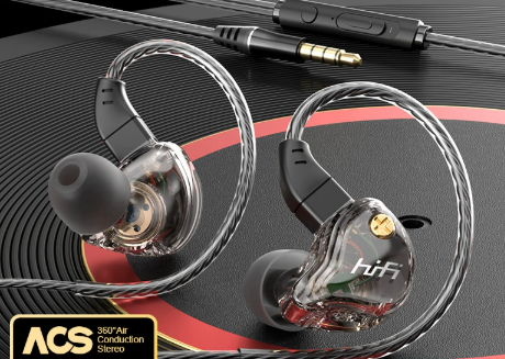HiFi In-ear Headphones, with High-quality Sound, Changeable Cable Design, Mounting Ear Design & Ergonomics, for Sports, Study & More