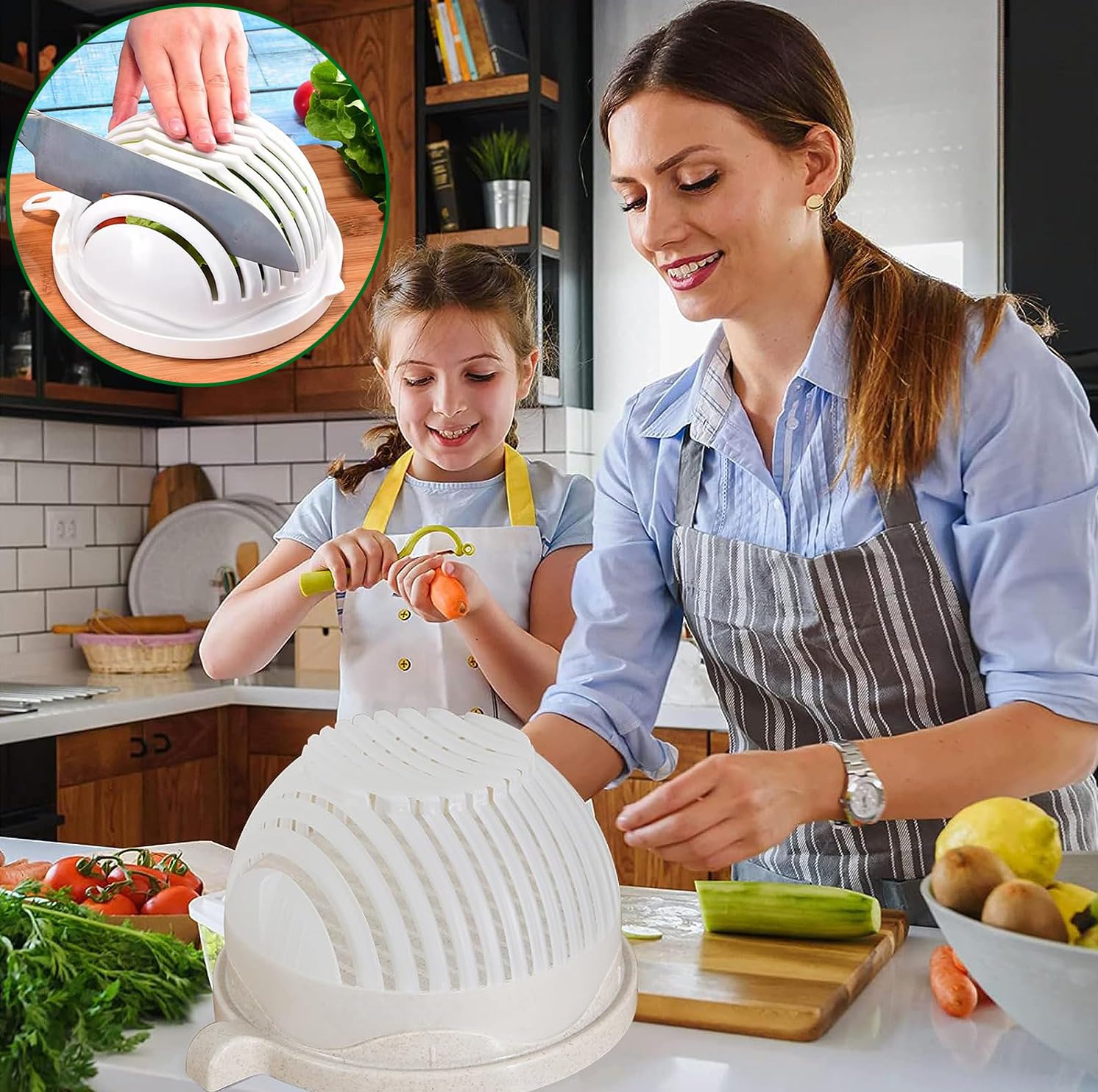 VeggieSlice Pro — Make salad making safe, quick, and effortless child's play! (2 pieces)