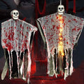 Halloween Hanging Decoration – Blood Red Luminous Skull Ghost
