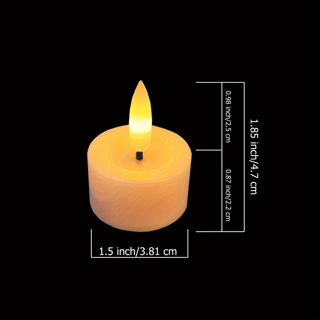 Set of 6 Flameless Tea Lights with Remote - Flickering for Cozy Evenings