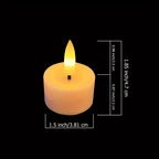 Set of 6 Flameless Tea Lights with Remote - Flickering for Cozy Evenings